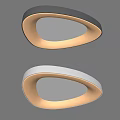 Modern Minimalist Ceiling Lights With Curved Shape And Soft White Lighting 3d model