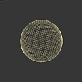 Circular Spherical Component On Light Colored Surface With Beige Rough Textured Wall