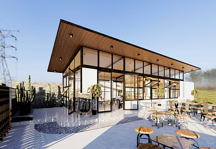 Modern Cafe 3d model