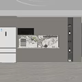 Wine cabinet refrigerator direct drinking machine mobile socket green plant red wine 3d model