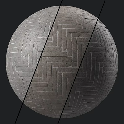 Herringbone Pattern Floor Tiles With Textured Surface And Geometric Design For Modern Spaces 3d model