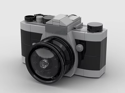 Lego Digital Camera Model Constructed With Building Blocks For Toy Collectors 3d model
