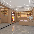 Modern Tobacco And Alcohol Store Interior With Shelves Displaying Liquor And Tobacco Products
