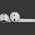 White Wireless Earbuds With Sleek Design Microphone Holes And Charging Port