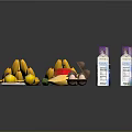 Essential Household Supplies Including Fresh Fruits Vegetables Canned Goods And Daily Items