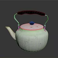 Silver Aluminum Kettle With Black Handle And Lid Knob For Home Daily Use