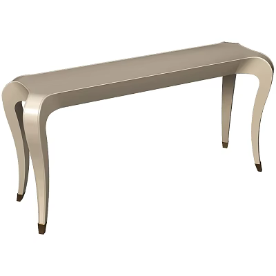 Modern Elegant Entryway Console Table With Cream Colored Curved Legs Design 3d model