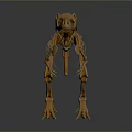 Realistic Dinosaur Skeleton Model Display With Detailed Anatomical Structure And Standing Pose 3d model