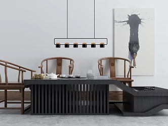 New Chinese Tea Table and Chair 3d model