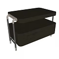 Modern Wooden Bedside Table With Sleek Metal Legs And Storage Drawer