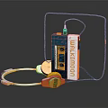 Yellow and White Headphones with Blue UNDERMOON Cassette Player on Dark Reflective Background