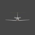Small White Jet Aircraft With Multiple Windows Wing And Engine Parked On Ground 3d model