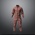 Pink Jumpsuit With Stand Collar Long Sleeves Zipper And Pockets Design