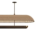 Elegant Modern Pendant Light With Fabric Shade And Metal Frame Design