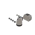 Delonghi Cream And Green Retro Kitchen Appliances Including Toasters And Kettles For Modern Home