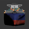 Large Container Ship With Colorful Containers And YOY Name On Deck