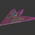 Advanced Aerospace Stealth Vehicle With Triangular Camouflage Design And Wing Structure