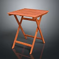 Sturdy Wooden Folding Table Featuring X Frame Design And Portable Structure