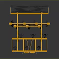 Agricultural Tilling Machinery With Yellow Metal Frame And Multiple Plow Blades