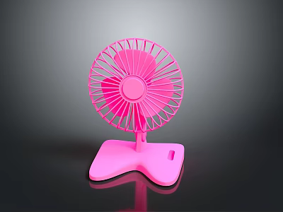 Pink USB Powered Desktop Cooling Fan For Computer Desk Quiet Efficient Small Size 3d model