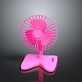 Pink USB Powered Desktop Cooling Fan For Computer Desk Quiet Efficient Small Size 3d model