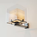 Modern Minimalist Wall Lamp With Linen Shade And Metal Frame Wall Mounted Design