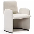 Modern Beige Upholstered Lounge Chair With Comfortable Seat Soft Armrests And Sleek Design