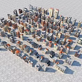 Dense Residential Buildings With Various Styles Colors Heights And Roof Designs In Urban Area