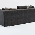 Stylish Dark Gray Multi Seater Sofa With Soft Cushions And Modern Design 3d model
