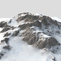 Modern Snow Mountain Mountain Peak Terrain 3d model