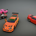 Yellow Modified Car With Open Doors Engine And Detachable Body Parts
