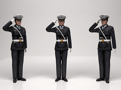 Modern Man Police Modern Police Traffic Police Modern Traffic Police Landscape Military Man Modern Military Man model