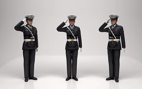 Modern Man Police Modern Police Traffic Police Modern Traffic Police Landscape Military Man Modern Military Man 3d model