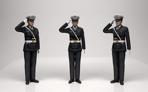 Modern Man Police Modern Police Traffic Police Modern Traffic Police Landscape Military Man Modern Military Man 3d model