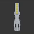 Futuristic Water Transport Vehicle With Sleek Silver Exterior And Yellow Accents