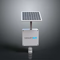 Smart Air Computer Based Monitoring Device Featuring Solar Panel And Stable Square Base