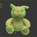 Adorable Light Brown Plush Doll With Big Blue Eyes And Soft Fur
