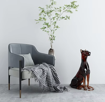 Modern Single Sofa Single Chair Sofa 3d model