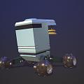 Modern robotic space rover 3d model