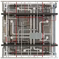 Fire Equipment Pipe System Installation With Metal Components And Structural Layout For Building Safety
