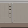 Modern White Built in Wardrobe With Open Shelves Gold Handles And Drawers
