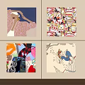 Abstract Paintings With Vibrant Colors And Diverse Artistic Styles For Wall Decor