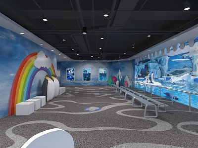 Modern Penguin Pavilion 3d model