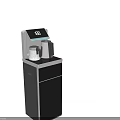 Modern Floor Standing Electric Water Dispensers In Black And Silver With Digital