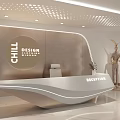 Modern Front Desk 3d model