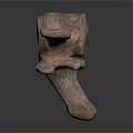 Three Detailed Bronze Anatomical Vertebrae Models Representing Human Organ Structure