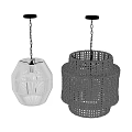 Rattan chandelier 3d model