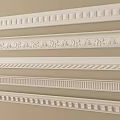 Various Decorative Plaster Cornice Styles with Ornate Patterns for Interior Design 3d model
