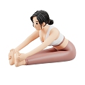 Modern Yoga Do Yoga Cartoon Woman Anime Woman 3d model