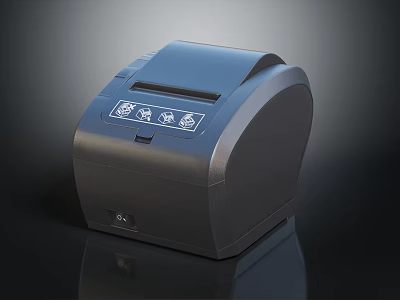Black Office Printer With Modern Design And Control Panel For Office Use 3d model